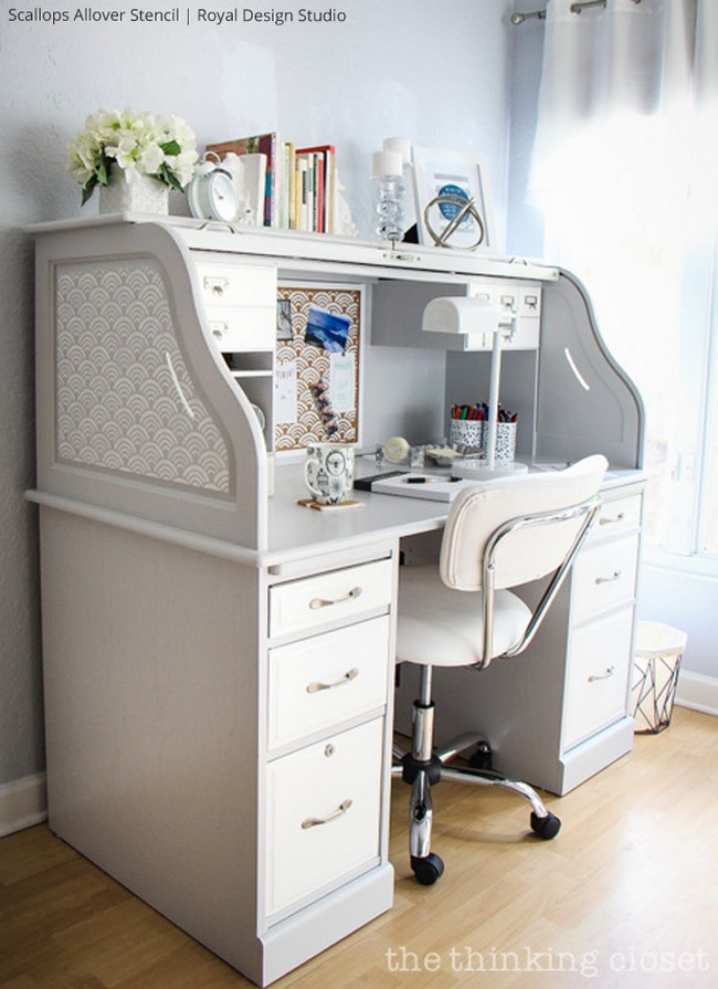 Three Stenciling Tips For A Roll Top Desk