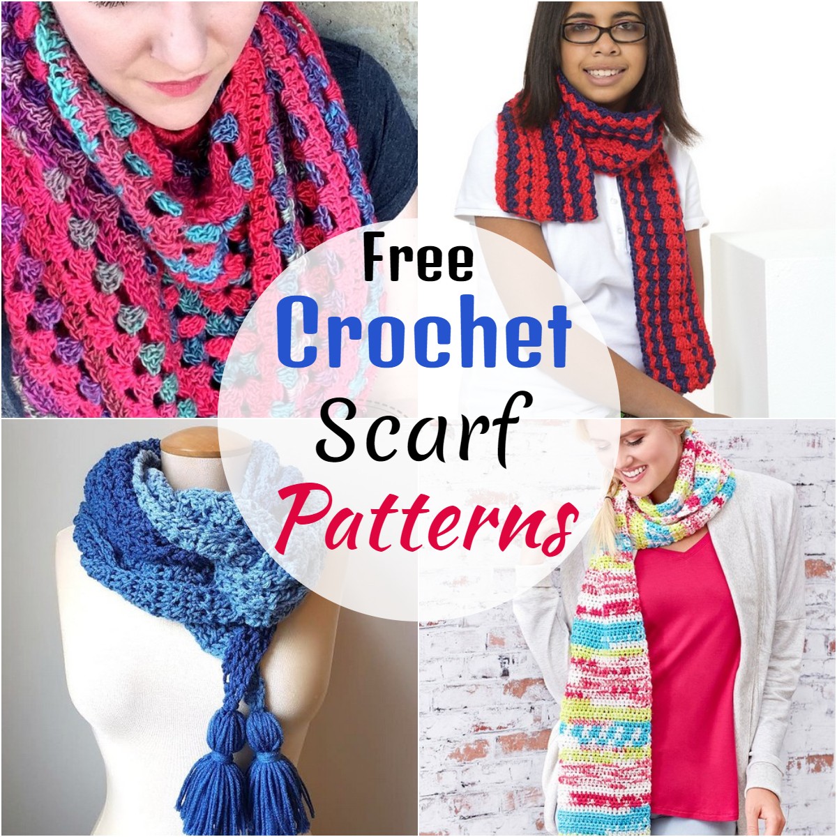 115 Free Crochet Scarf Patterns For Beginners - DIYnCrafty