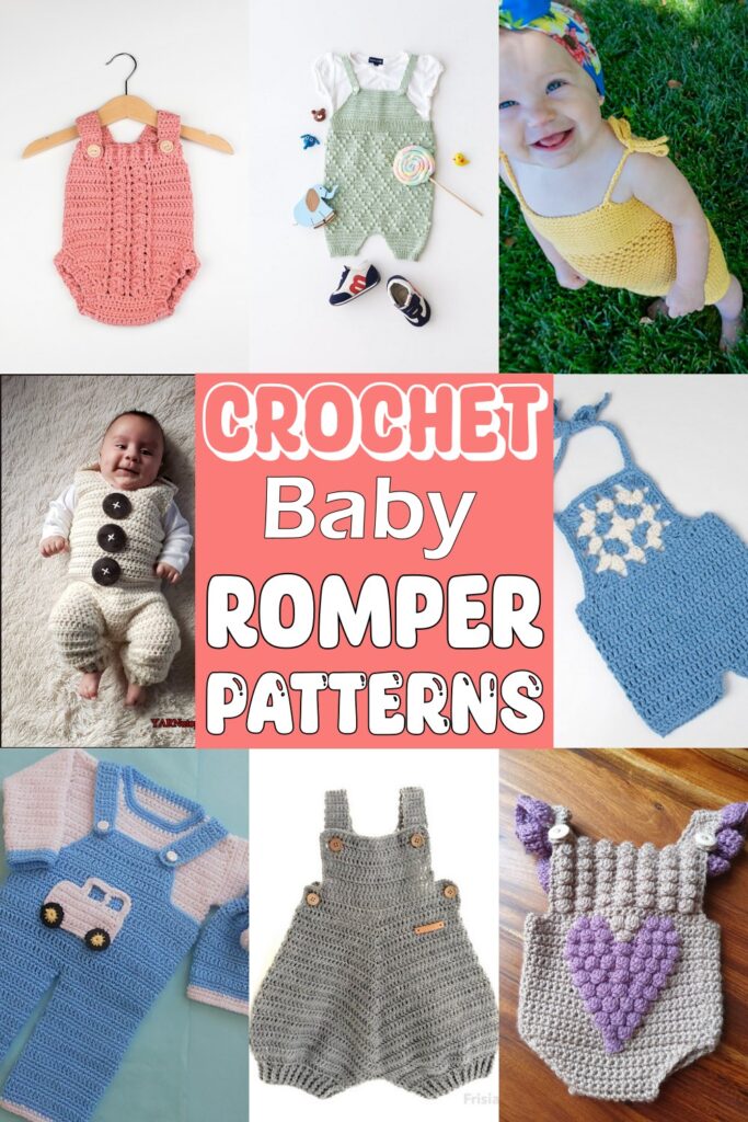 25 Easy Crochet Baby Romper Patterns - Hide Diaper In Style!