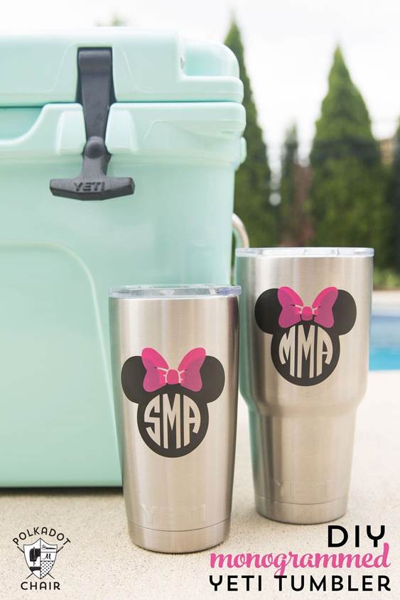 DIY Disney Monogram For A Yeti Tumbler