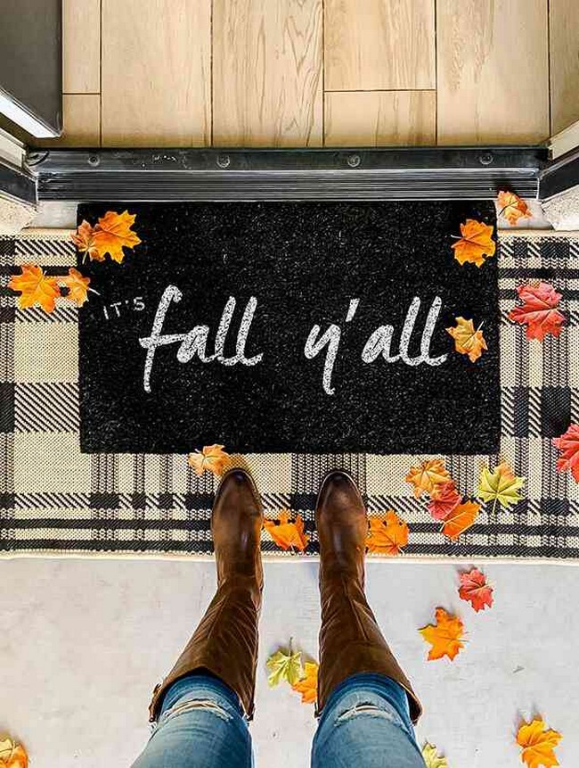 DIY Fall Doormat