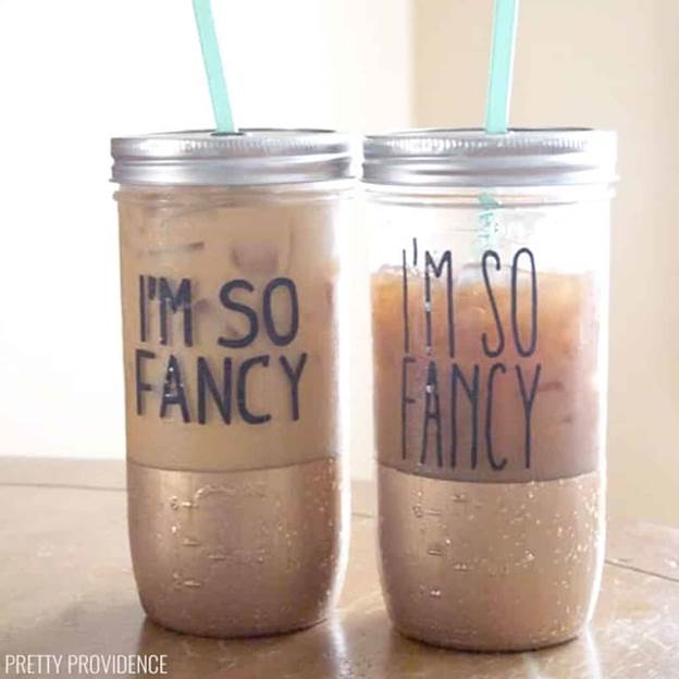 DIY Fancy Mason Jar Tumbler