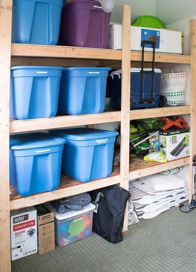 DIY Garage Shelves With Plan