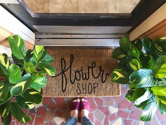 DIY Hand Lettered Doormat