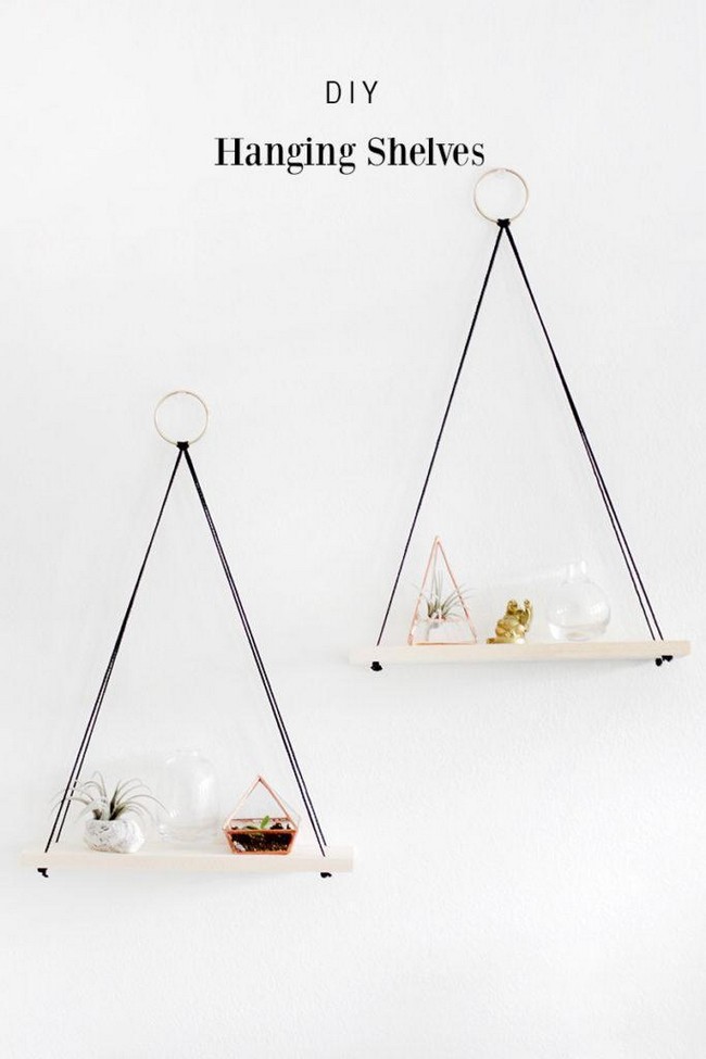 DIY Hanging Shelves