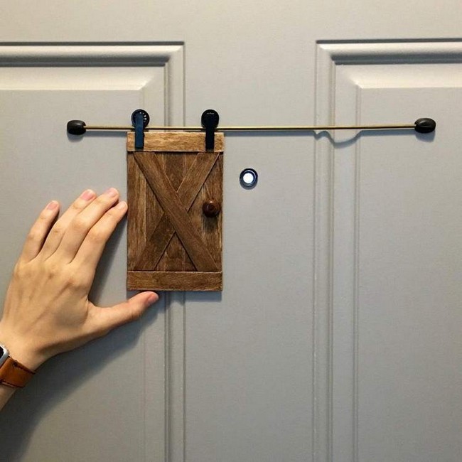 DIY Little Barn Door For Home Security