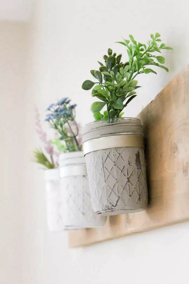 DIY Mason Jar Wall Planter