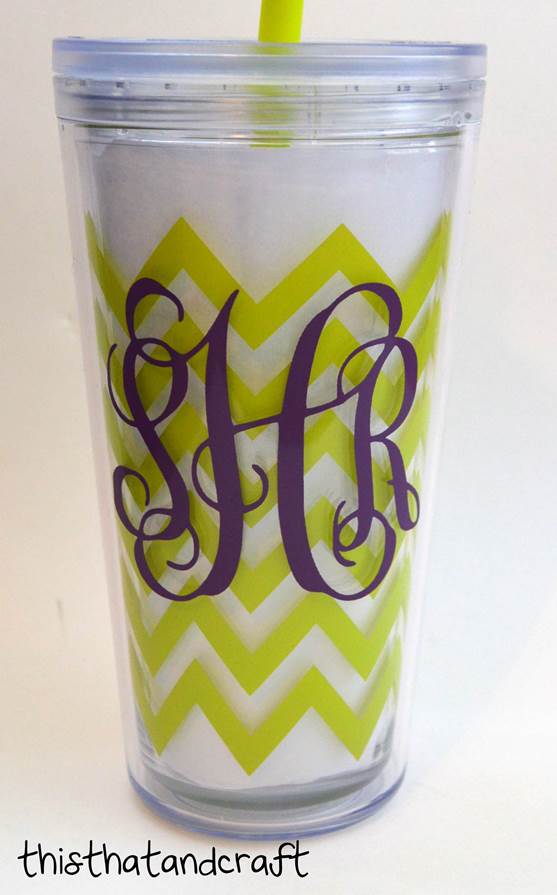 DIY Monogrammed Tumbler