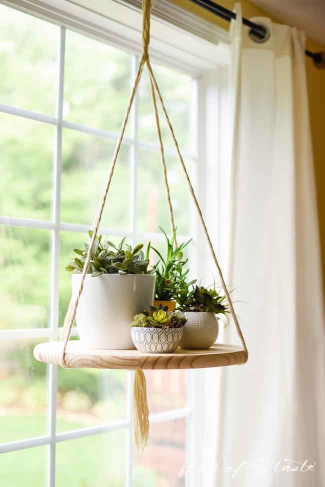 DIY Round Hanging Shelf