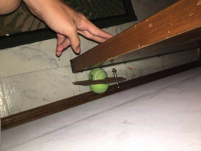 Tennis Ball Door Stopping