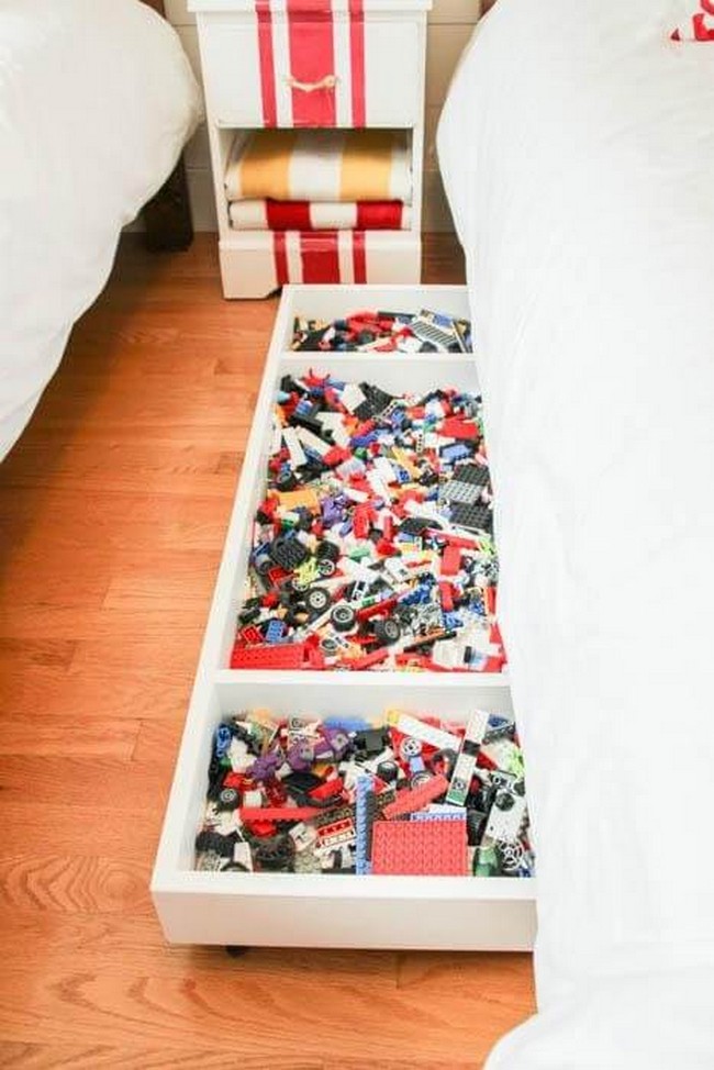 DIY Underbed Rolling LEGO Storage Cart