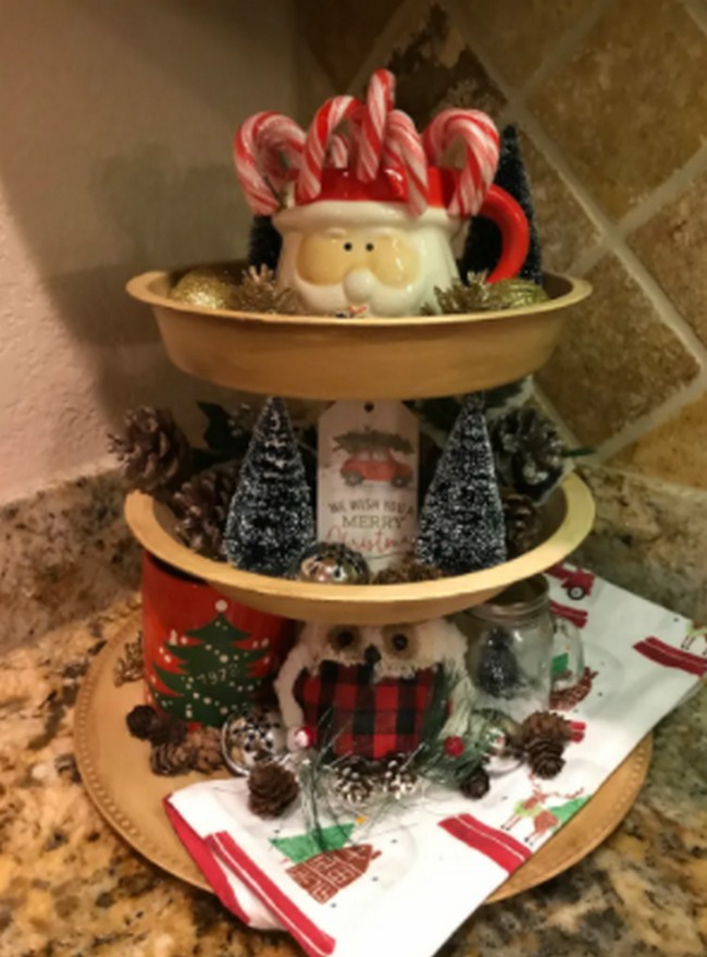 Dollar Tree Tiered Tray DIY