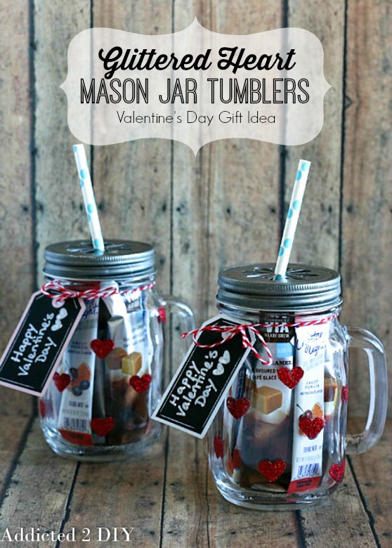 Glittered Heart Tumbler DIY