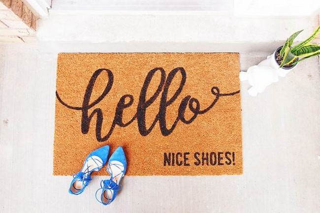 How To Make A Custom Doormat Without A Cricut Machine