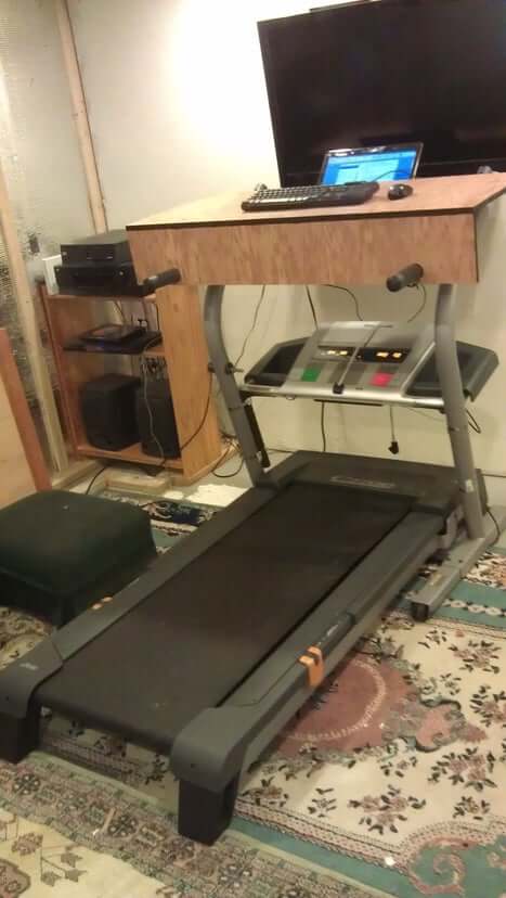 Woodworking DIY Treadmill Desk