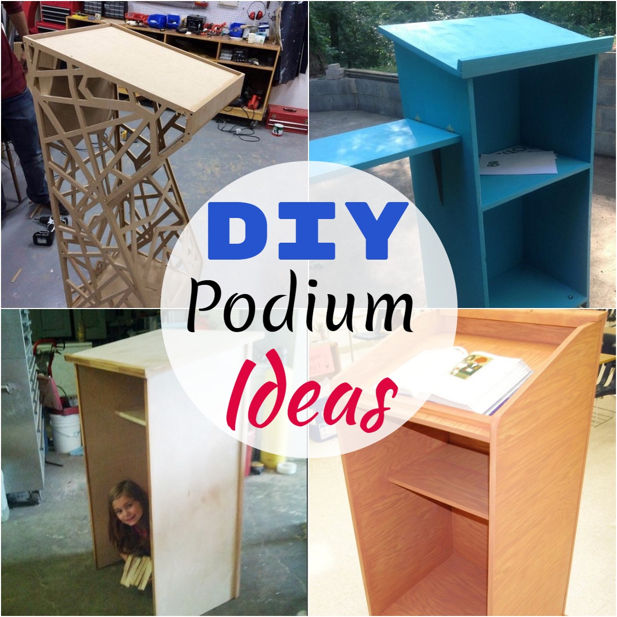 12 DIY Podium Ideas You Can Make Easily   DIYnCrafty