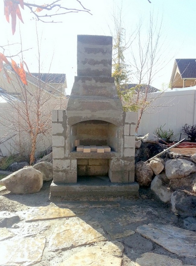 Backyard Fireplace