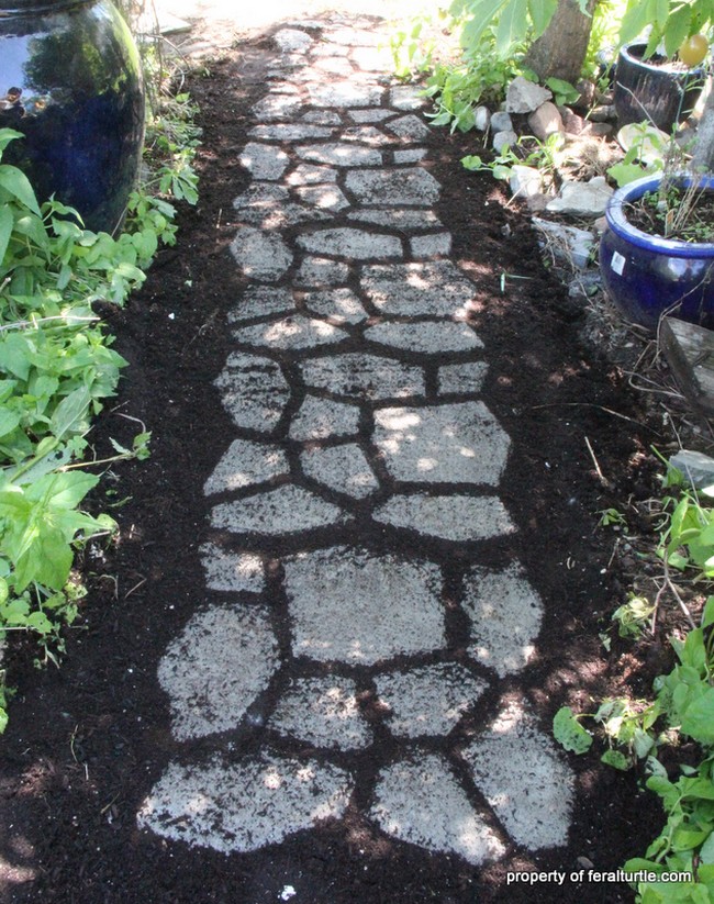 Cobblestone Path with Moss