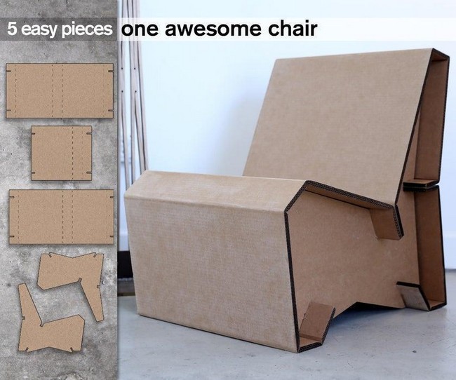 DIY Cardboard Lounge Chair