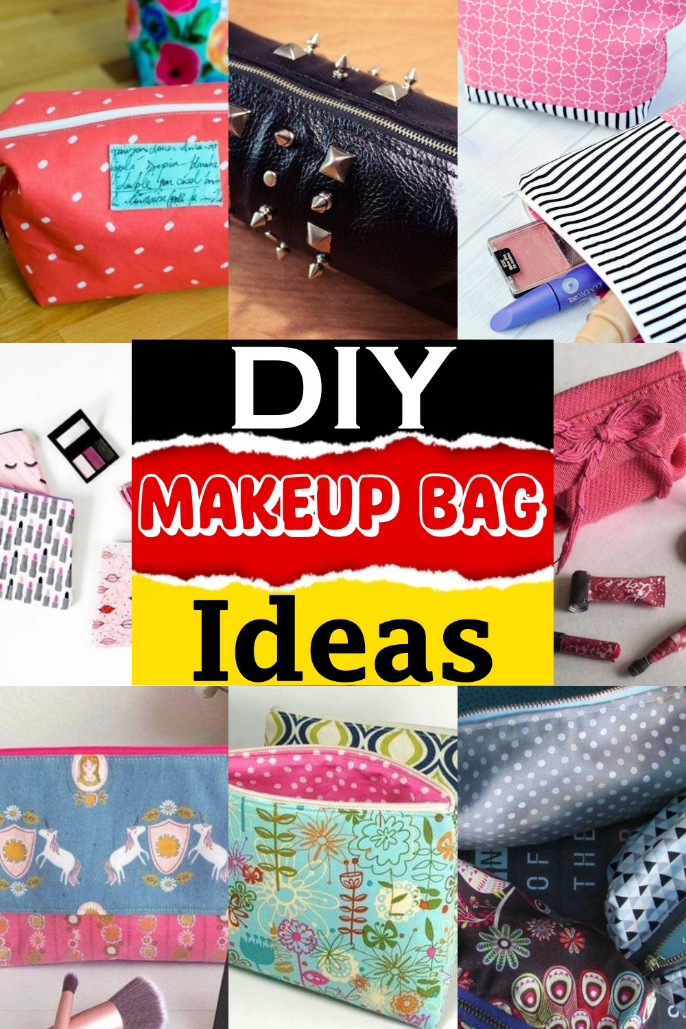 24 Budget Friendly DIY Makeup Bag Ideas - DIYnCrafty