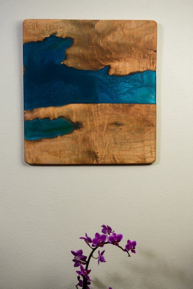 DIY Wood And Resin Wall Art