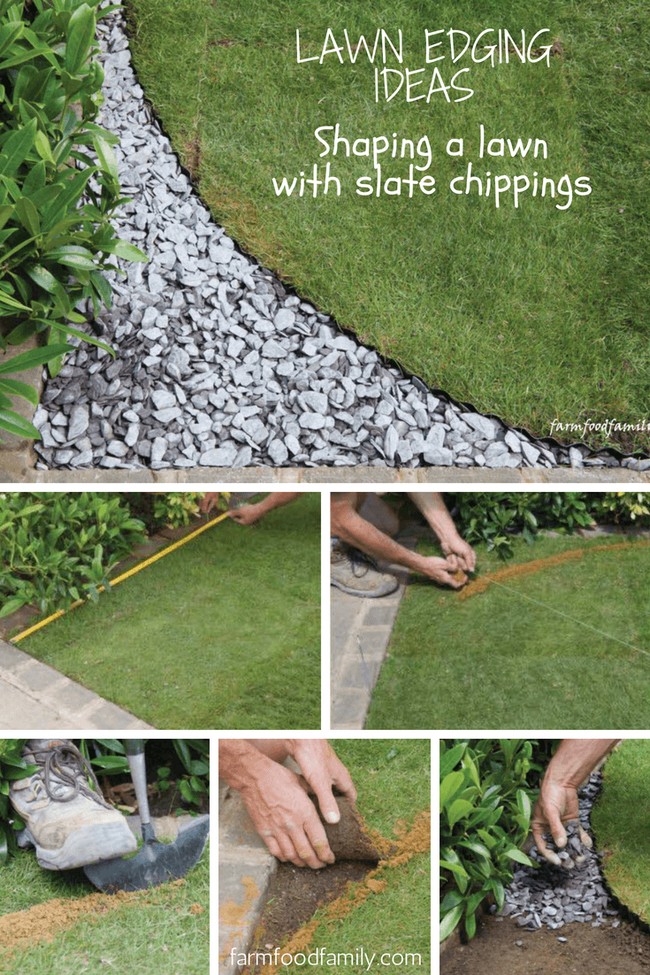 Lawn Edging With Gravel Chippings