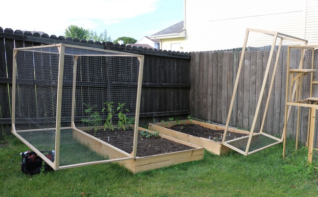 Raised Cedar Bed with Hinges