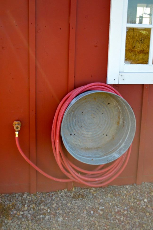 Upcycled Garden Hose Storage