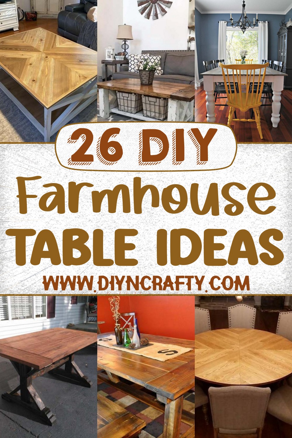 26 DIY Farmhouse Table Ideas For Rustic Lovers