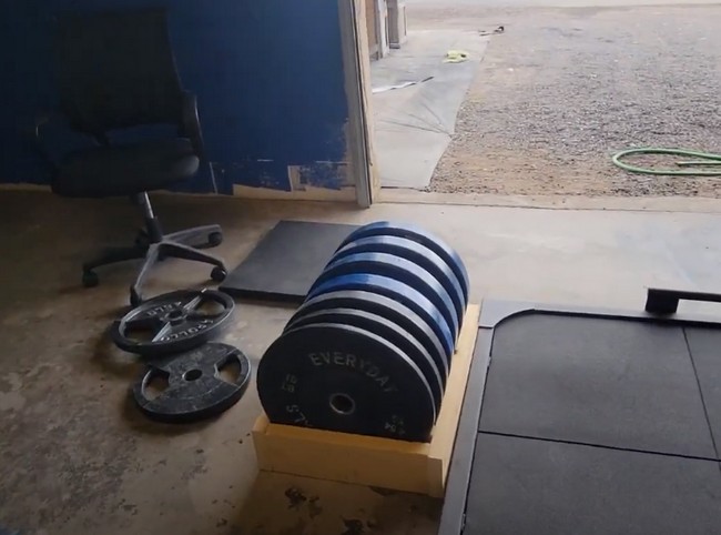 DIY Bumper Plate Storage