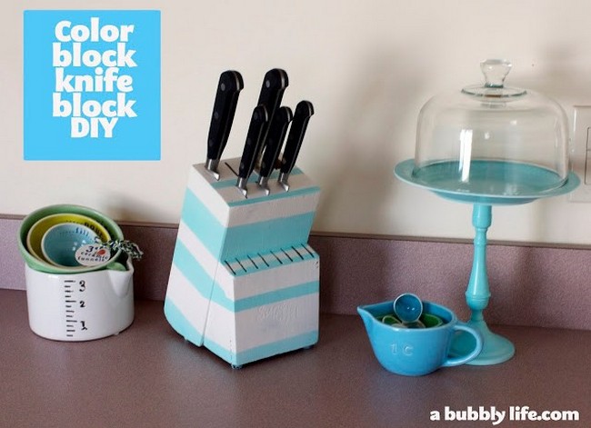 DIY Color Knife Block