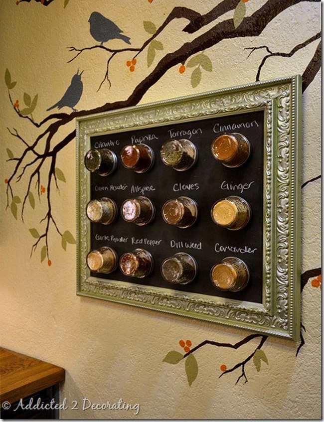 DIY Magnetic Spice Rack