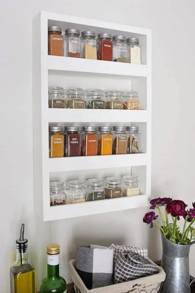 DIY Modern Kitchen Spice Rack