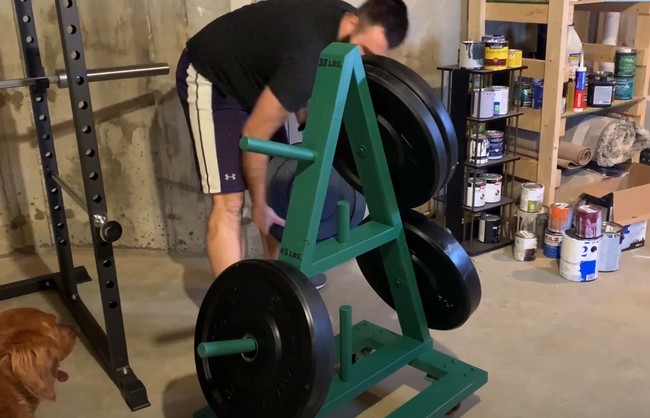 DIY Weight Plate Storage Rack