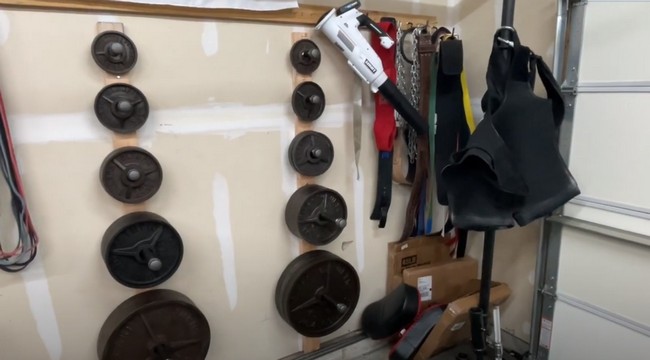 DIY Weight Plate Storage