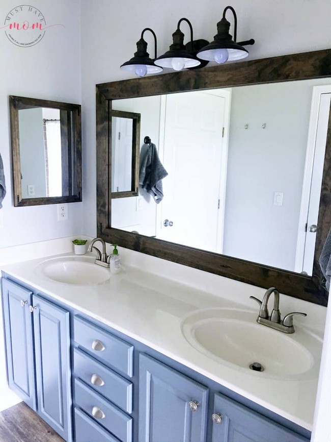 Farmhouse Style DIY Vanity Mirrors