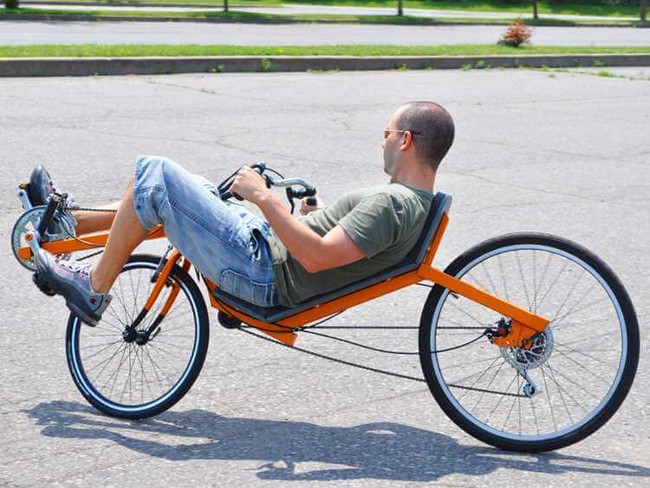 Homemade recumbent hot sale bike