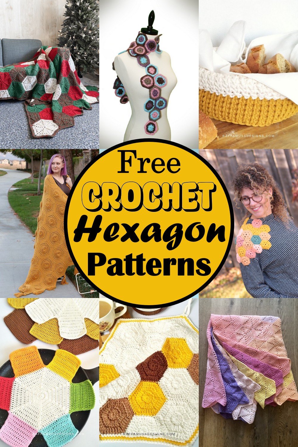 25 Easiest Crochet Hexagon Patterns + Tutorials (Free!) DIYnCrafty