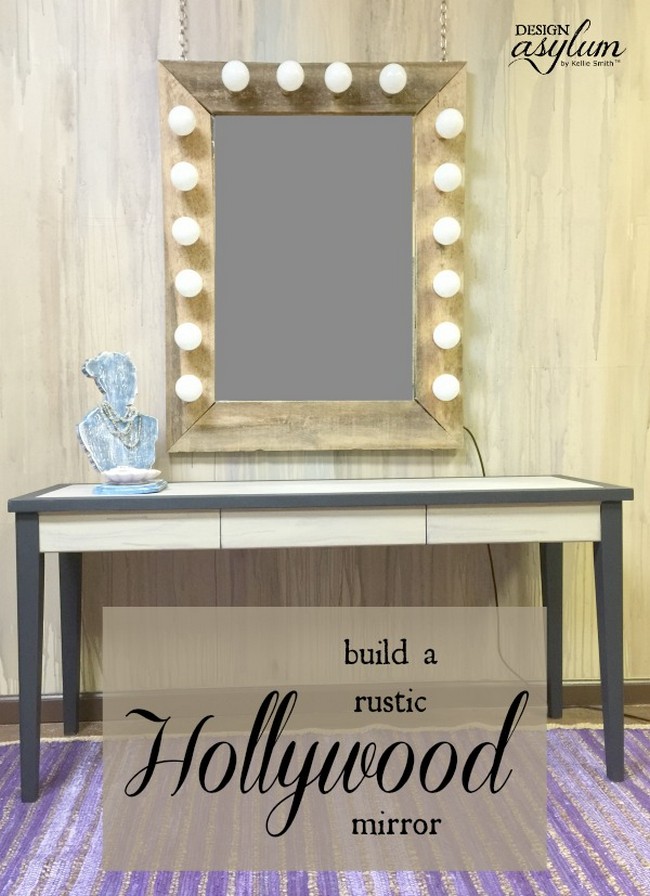 DIY Rustic Hollywood Mirror