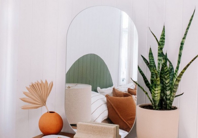 DIY Stone Vanity Mirror