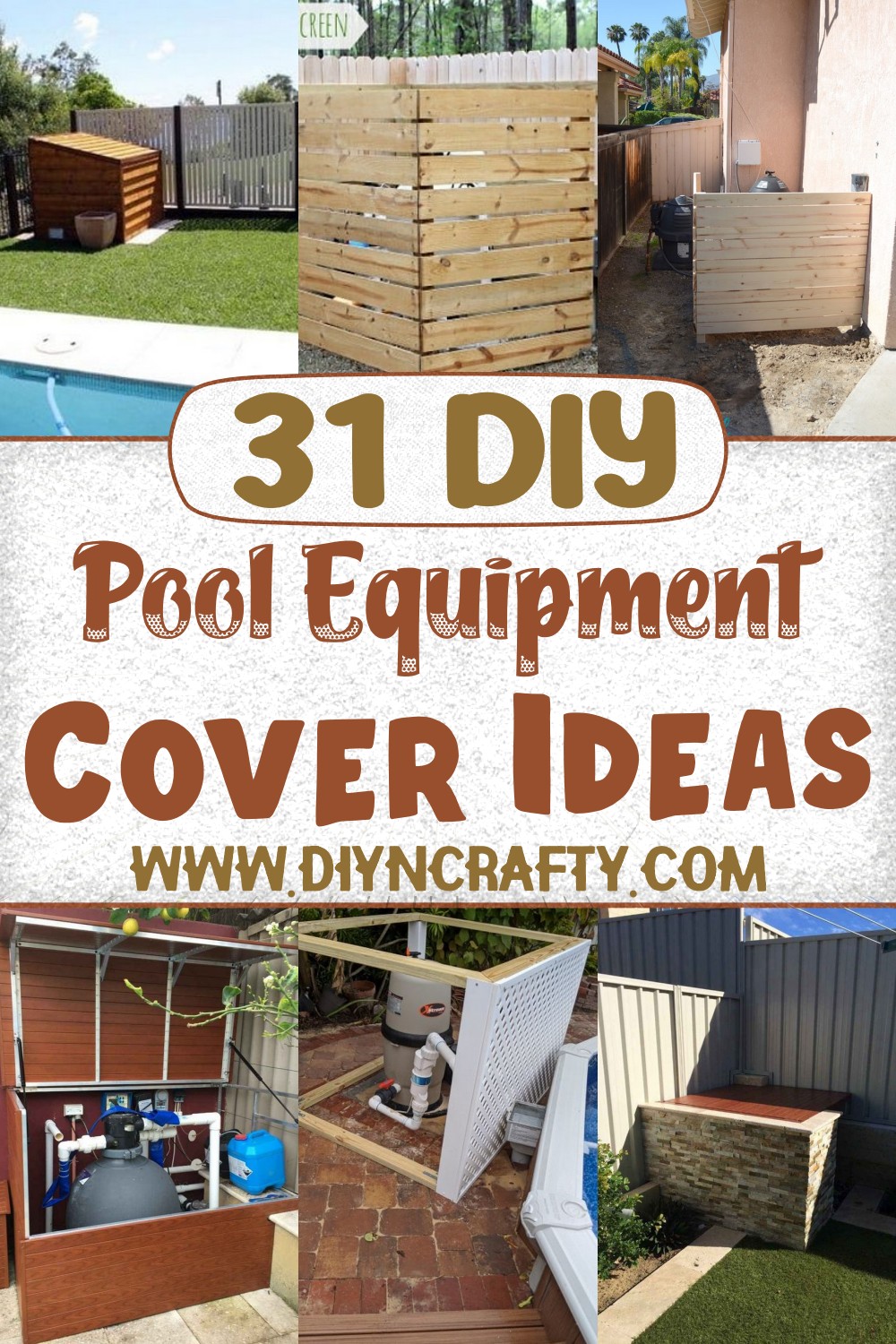 31 DIY Pool Equipment Cover Ideas