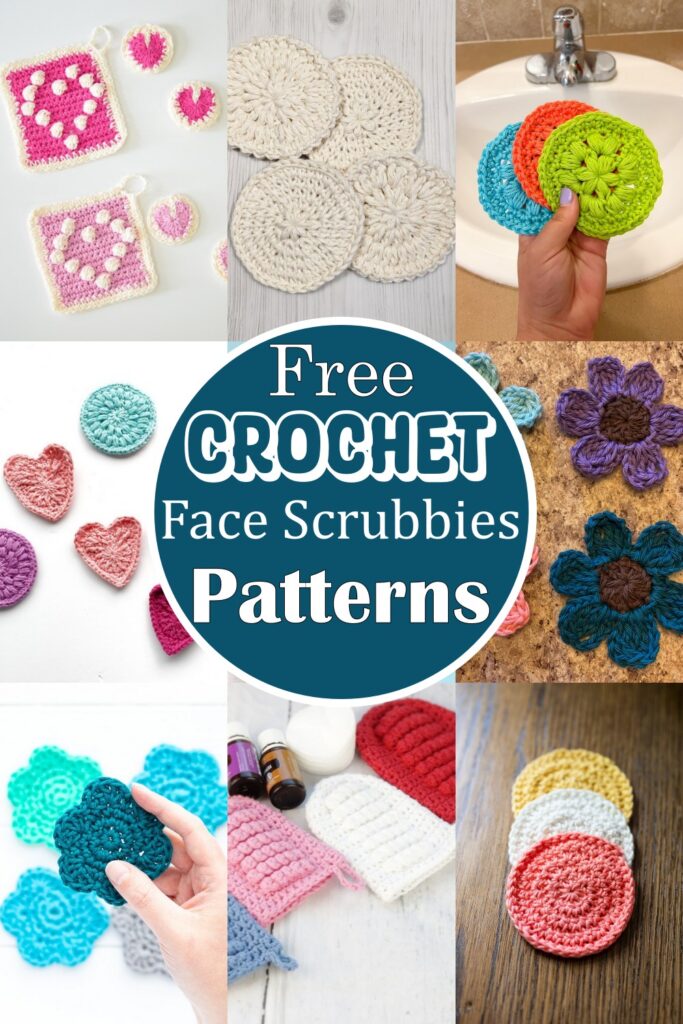 25+ Reusable Free Crochet Face Scrubbies Patterns (PDF Pattern)