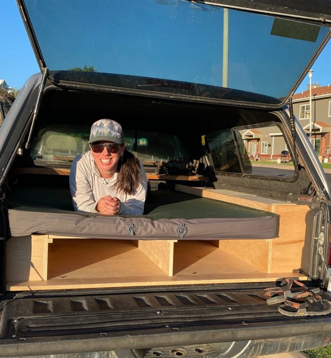 DIY Wood Sleeping Platform For Truck