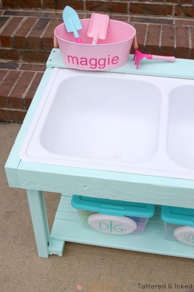 Build A Kids Sand And Water Table From An Old Sink