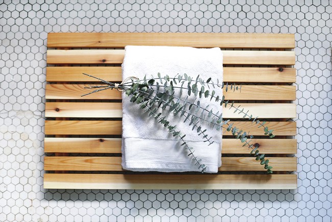 DIY Cedar Bath Mat