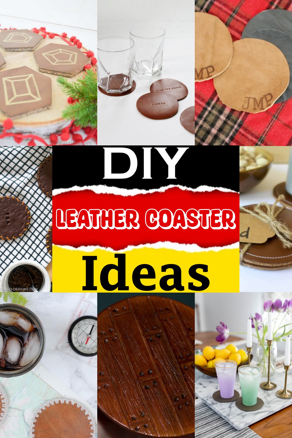 DIY Leather Coaster Ideas 1