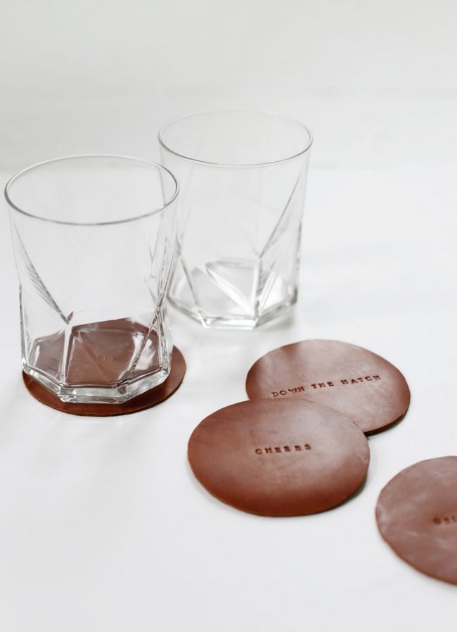 DIY Leather Coasters