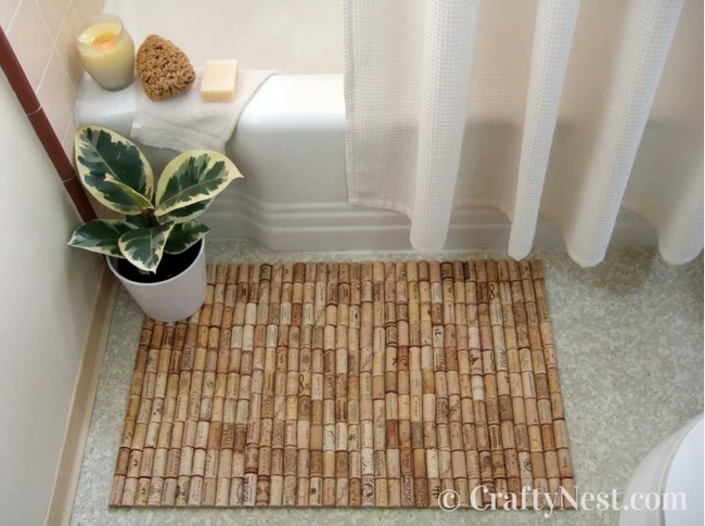 DIY Wine Cork Bath Mat