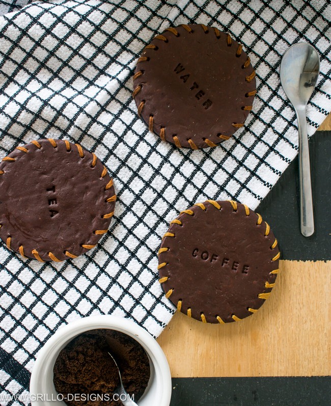 How To Make DIY Leather Coasters