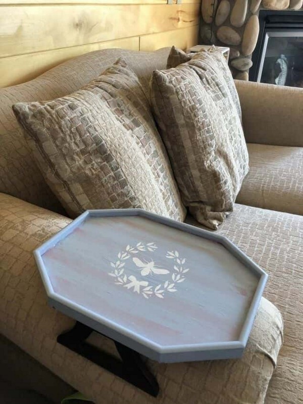 DIY Sofa Tray For Drinks